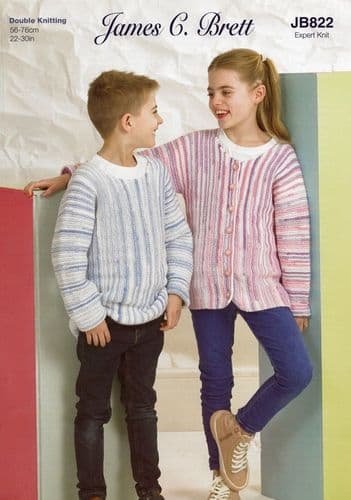 James C Brett Cardigan and Sweaters Brett Knitting Pattern Leaflet JB822