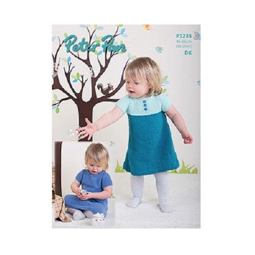 Peter Pan Dress Knitting Pattern Leaflet 1235