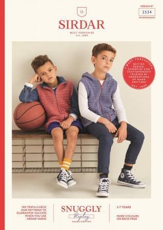 Sirdar Gilets Knitting Pattern Leaflet 2534
