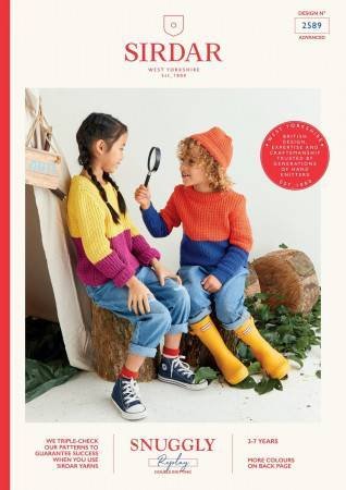 Sirdar Sweater and Hat Knitting Pattern Leaflet 2589