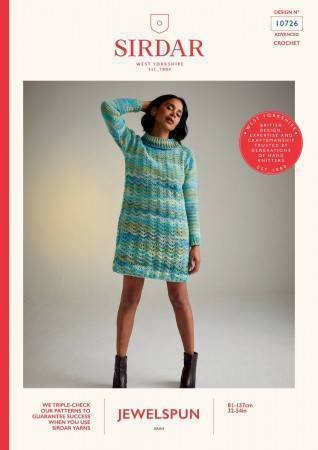 Sirdar Sweater Dress Crochet Pattern Leaflet 10726