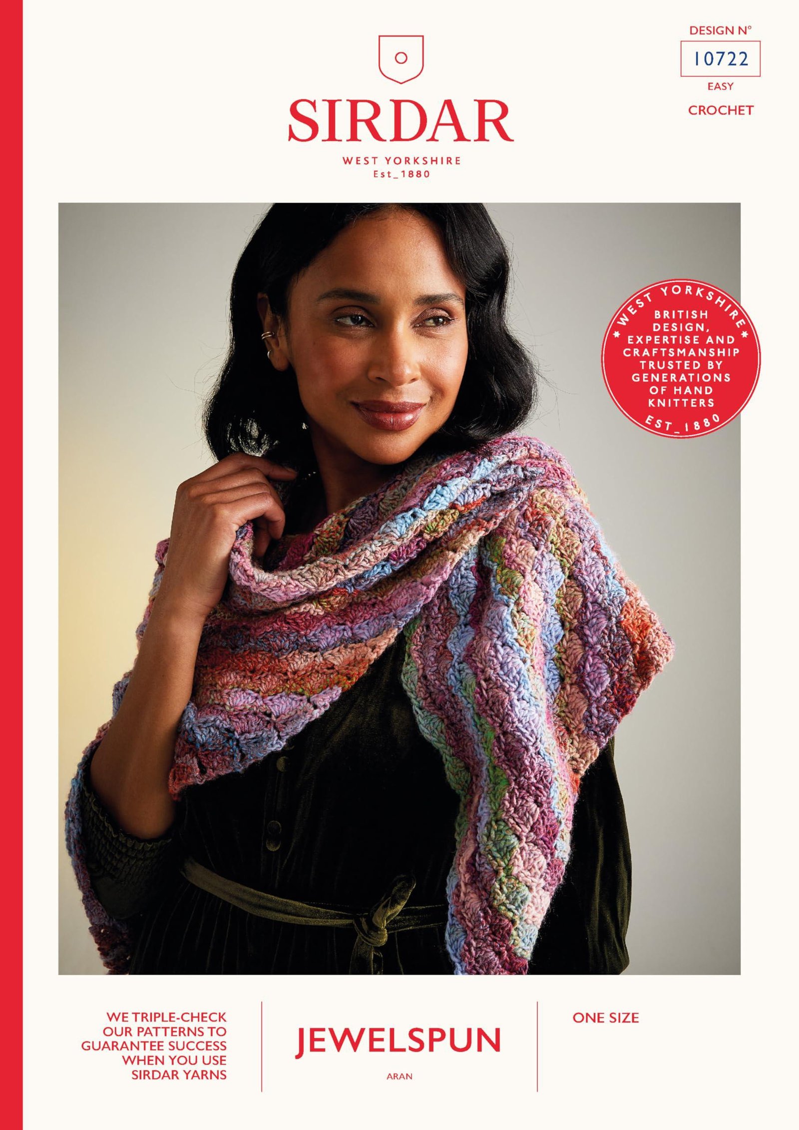 Sirdar Shawl Crochet Pattern Leaflet 10722
