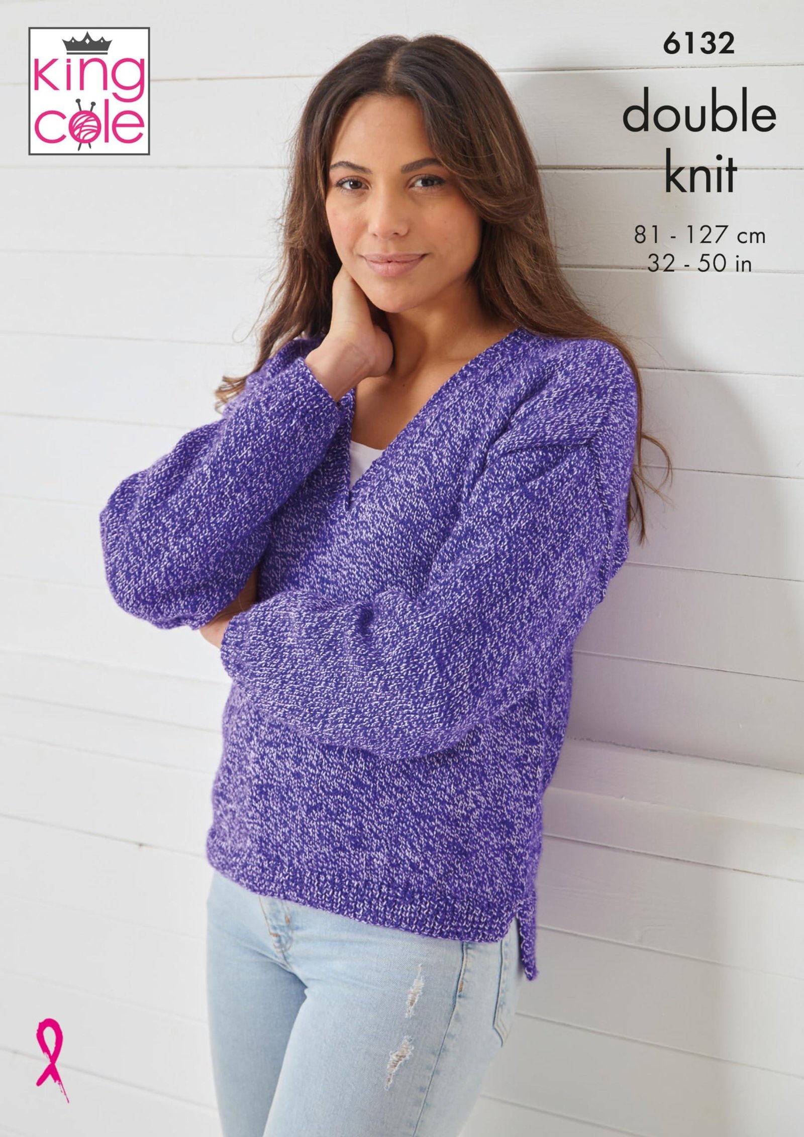 King Cole Sweater and Cardigan Knitting Pattern Leaflet 6132