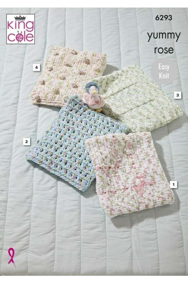 King Cole Blankets Knitting Pattern Leaflet 6293