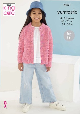 King Cole Sweater and Cardigan Knitting Pattern Leaflet 6251