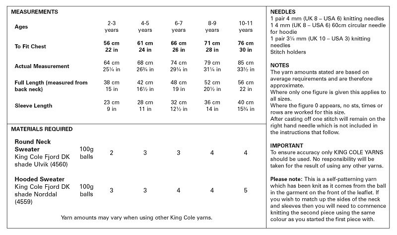 King-Cole-5650-Instructions