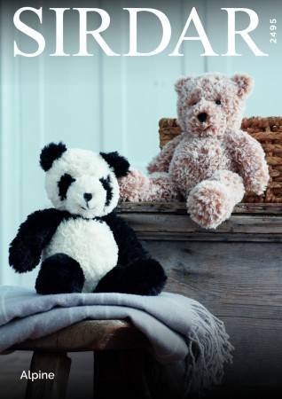 Sirdar Panda and Teddy Bear Knitting Pattern Leaflet 2495