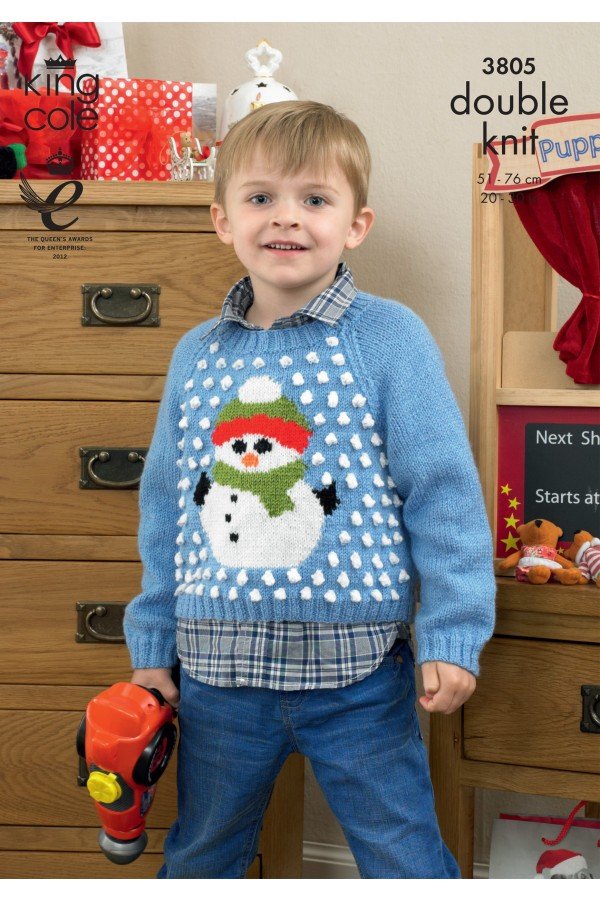 James C Brett Christmas Sweaters Knitting Pattern Leaflet 3805