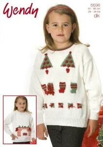 Wendy Christmas Jumper Knitting Pattern Leaflet 5596