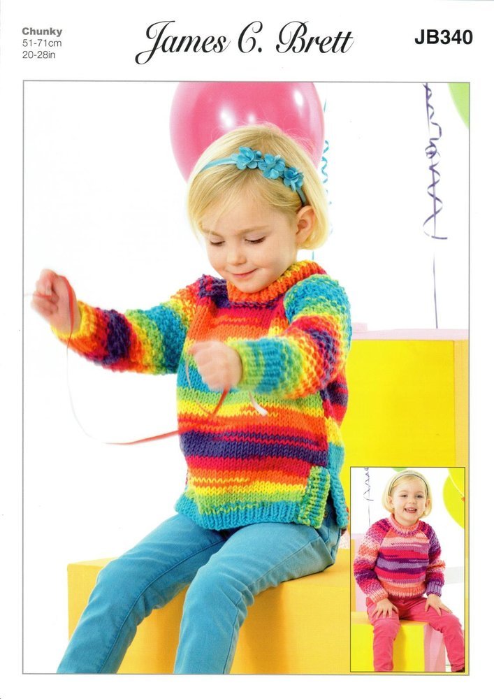 James C Brett Sweater Knitting Pattern Leaf JB340