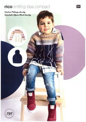 Rico Sweater and Hat Knitting Pattern Leaflet 795