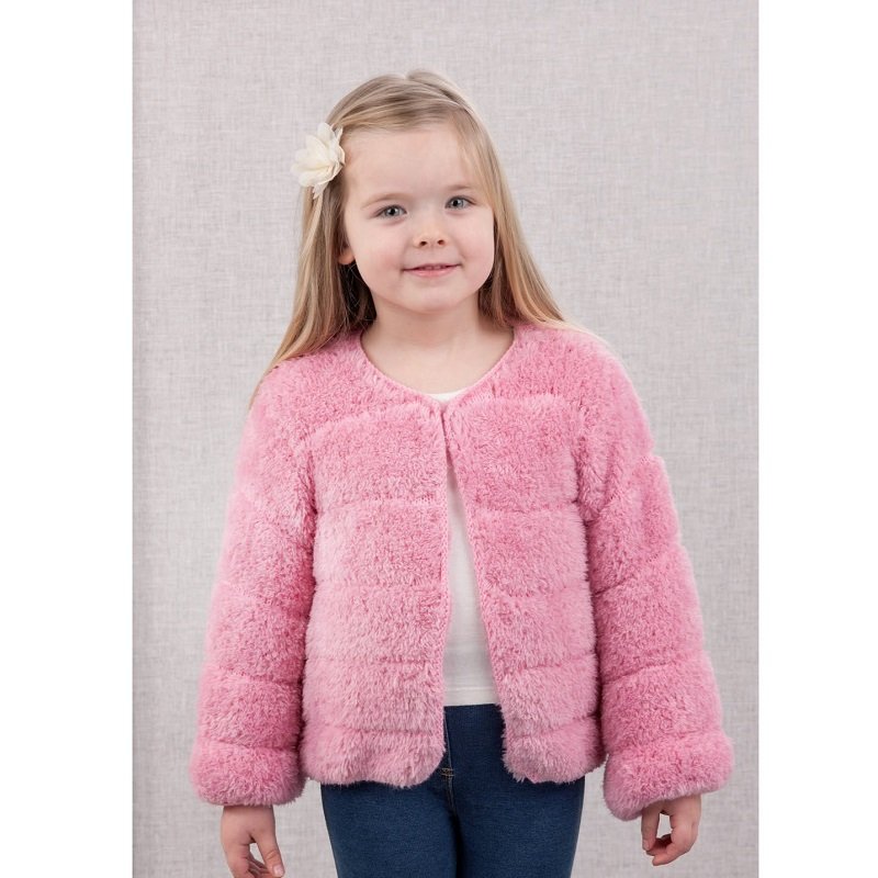 Wendy Peter Pan Chunky Faux Fur Jacket Knitting Pattern Leaflet P1305