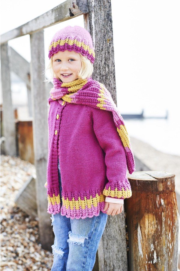 Stylecraft Cardigan, Scarf and Hat Knitting Pattern Leaflet 9706