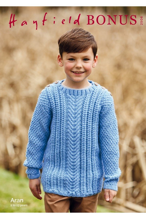 Hayfield Sweater Knitting Pattern Leaflet 2506