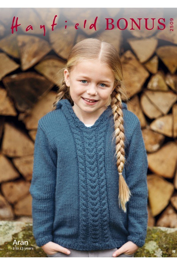 Hayfield Pixie Hood Sweater Knitting Pattern Leaflet 2509