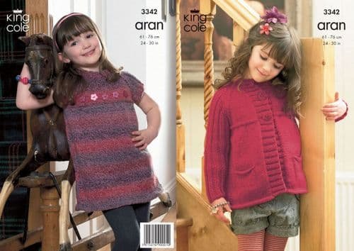 King Cole Jacket and Dress Knitting Pattern Leaflet 3342