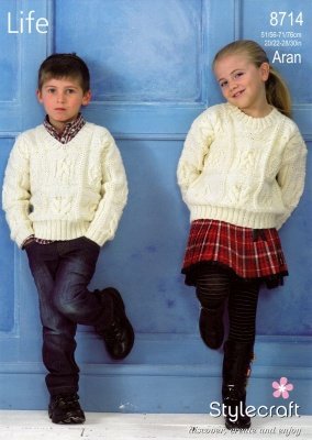 Stylecraft Sweaters Knitting Pattern Leaflet 8714