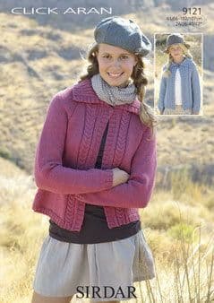 Sirdar Cabled Front Jackets Knitting Pattern Leaflet 9121