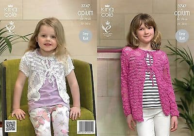 King Cole Cardigan Knitting Pattern Leaflet 3747