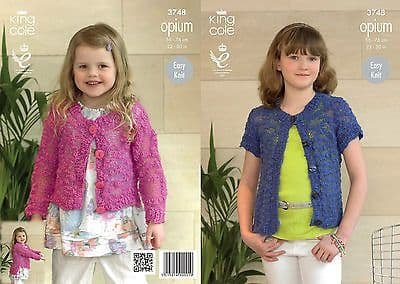 King Cole Cardigan Knitting Pattern Leaflet 3748