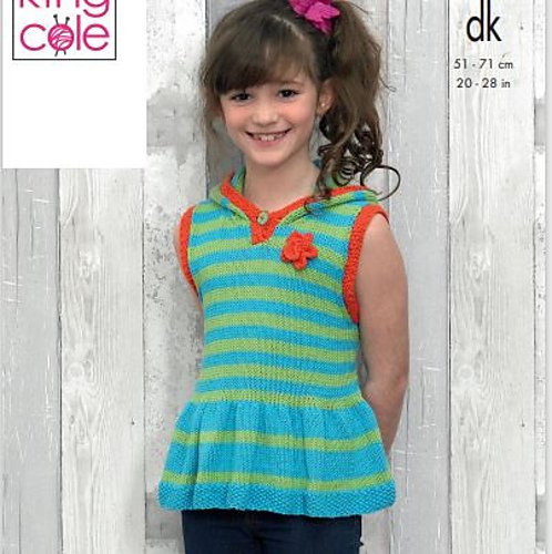 King Cole Sleeveless Top Knitting Pattern Leaflet 3915
