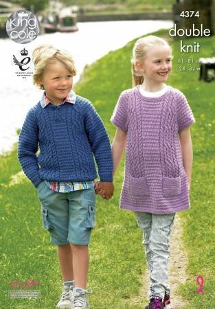 King Cole Sweater and Tunic Knitting Pattern Leaflet 4374