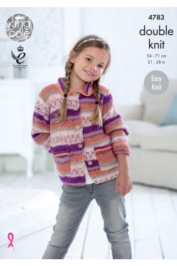 King Cole Cardigans Knitting Pattern Leaflet 4783