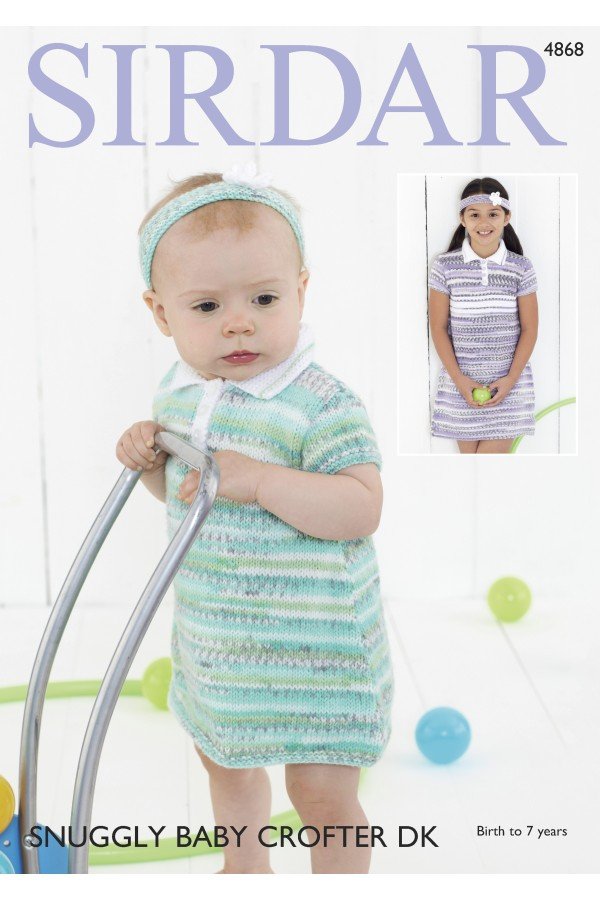 Sirdar Dresses and Headbands Knitting Pattern Leaflet 4868