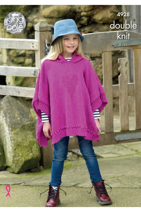 King Cole Ponchos Knitting Pattern Leaflet 4928