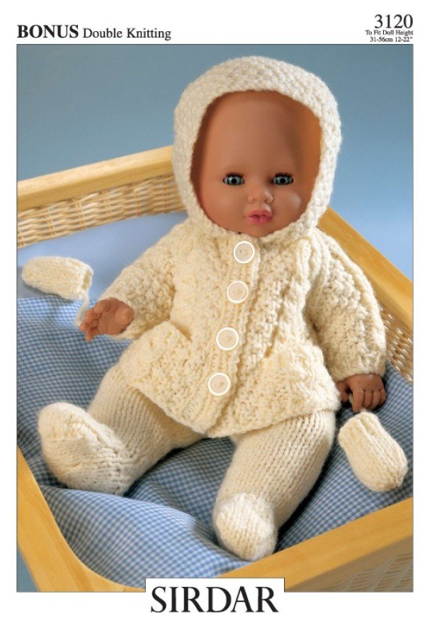 Sirdar Dolls Clothes Knitting Pattern Leaflet 3120