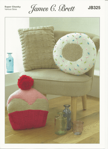James C Brett Cushion Knitting Pattern Leaflet JB325