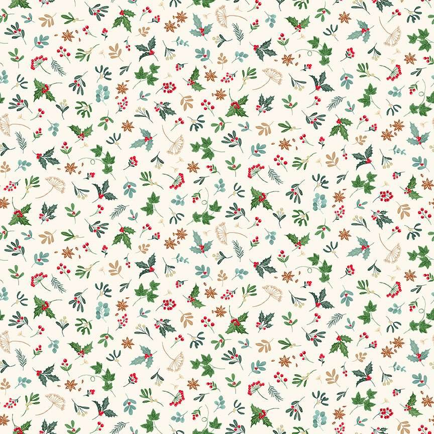 Makower Good Tidings Sprig 105/Q Patchwork & Quilting Fabric 4 Makower Good Tidings Sprig 105/Q Patchwork & Quilting Fabric