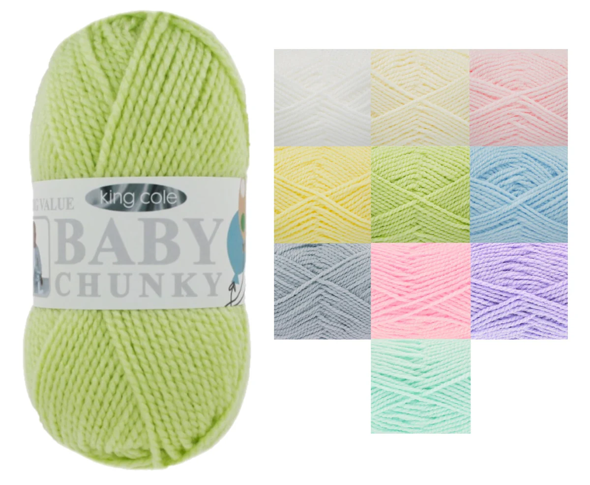 King Cole Big Value Baby Chunky 100g 4 king-cole-big-value-baby-chunky-knitting-wool-yarn-10-shade-group-image_1200x1200