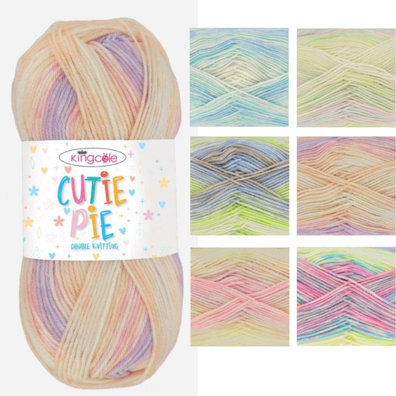 King Cole Cutie Pie DK 100g 4 king-cole-cutie-pie-dk-knitting-yarn-crochet-100g-acrylic-anti-pill-variegated-