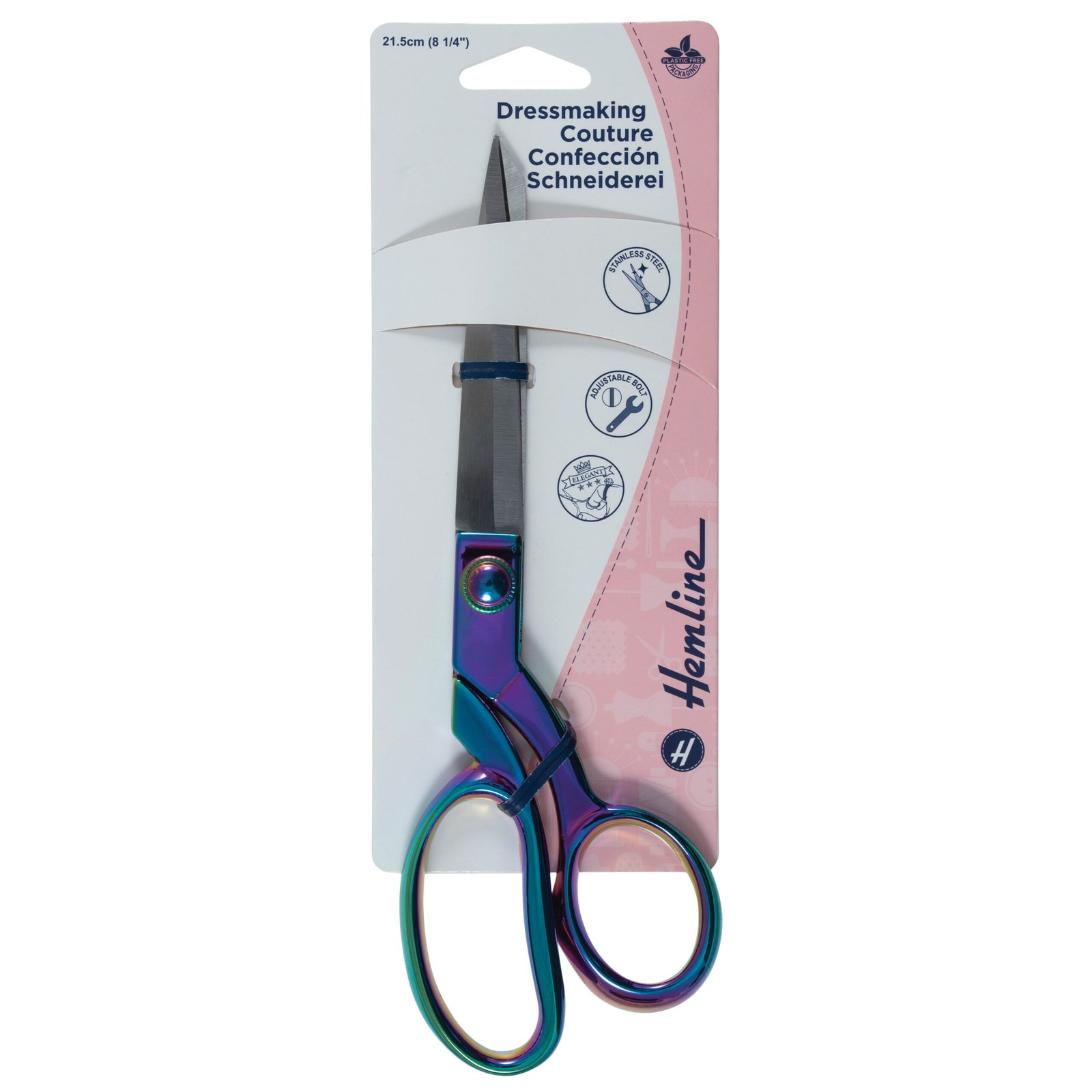 Hemline Dressmakers Shears 21.5cm or 8.5in Rainbow