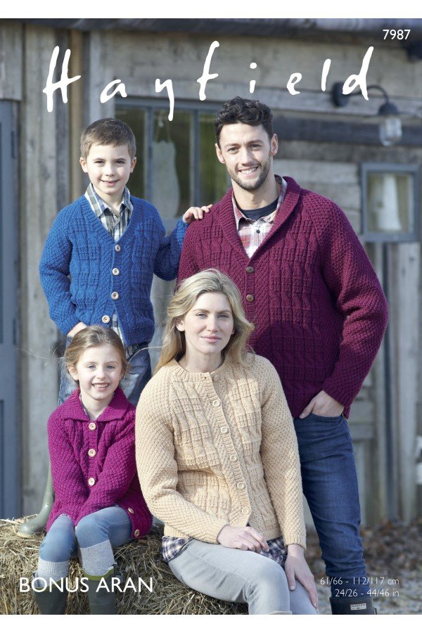 Hayfield Cardigan Knitting Pattern Leaflet 7987H