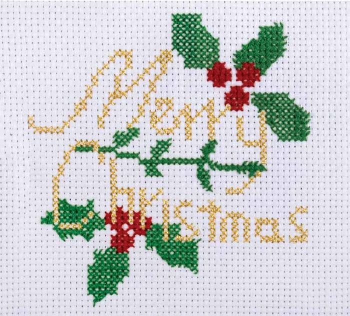 Trimits Counted Cross Stitch Kit Merry Xmas 7 E109042-03-1