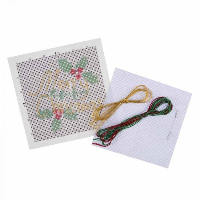 Trimits Counted Cross Stitch Kit Merry Xmas 6 E109042-03-4