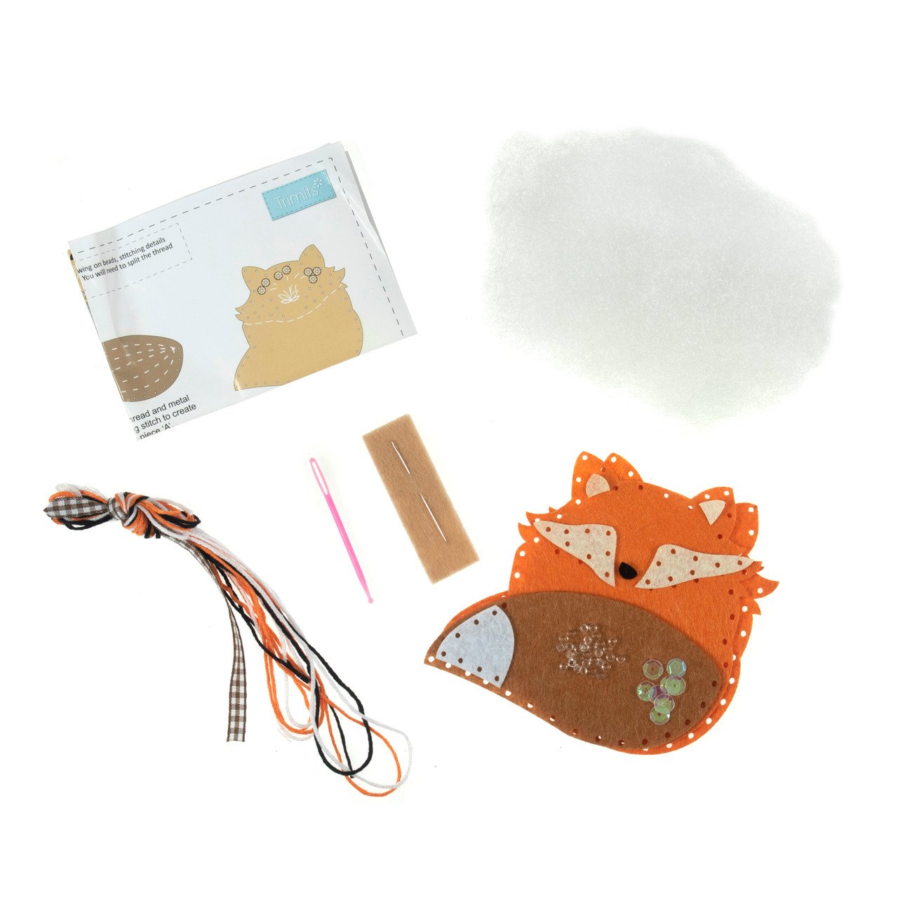 Trimits Felt Decoration Kit Festive Fox 6 GCK165-UPK__30795