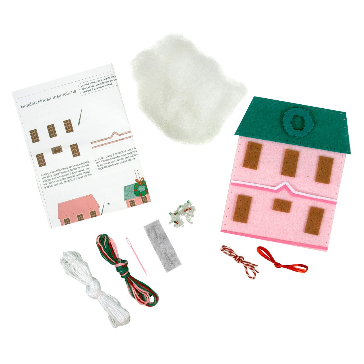Trimits Felt Decoration Kit Beaded House 5 GCK240-UPK__43587