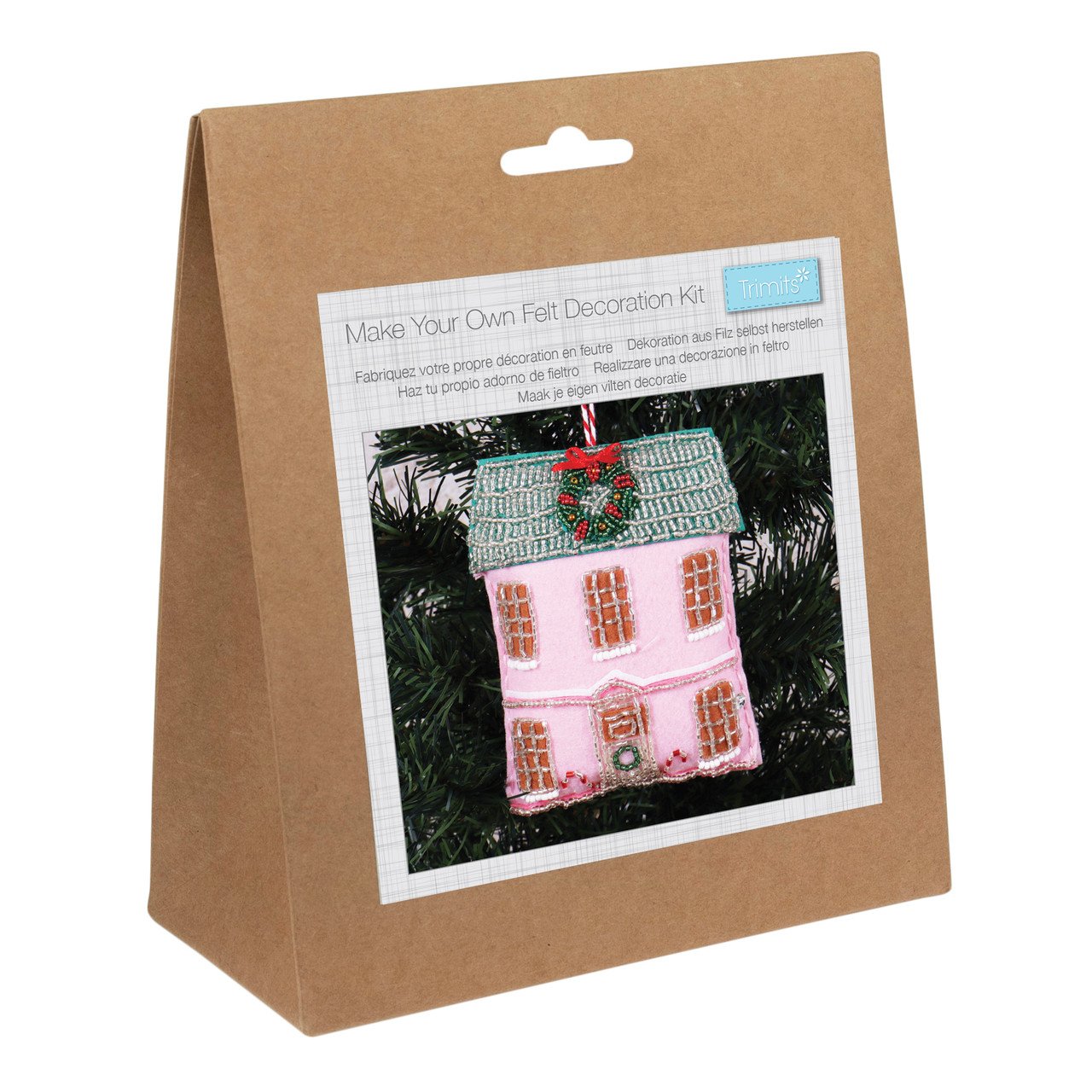 Trimits Felt Decoration Kit Beaded House 4 GCK240__68889