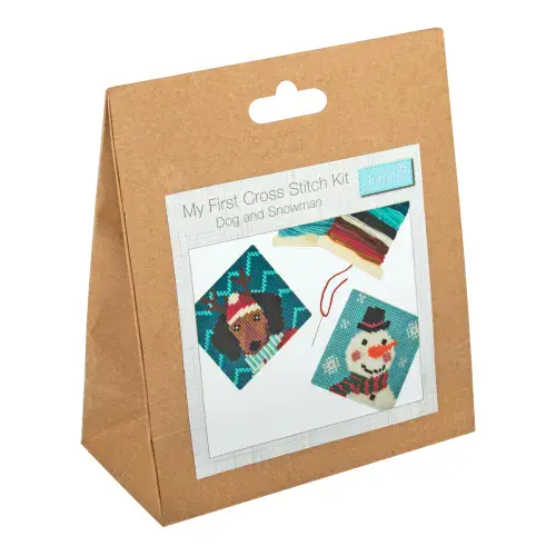 Trimits Christmas Dog and Snowman My First Cross Stitch Kit 4 christmas-dog-and-snowman-my-first-cross-stitch-kit-292357-p