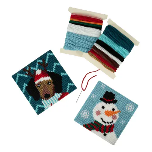 Trimits Christmas Dog and Snowman My First Cross Stitch Kit 6 christmas-dog-and-snowman-my-first-cross-stitch-kit-(3)-292357-p
