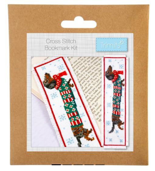 Trimits Counted Cross Stitch Kit Silly Sausage Bookmark 4 Trimits Sausage Dog Cross Stitch Kit