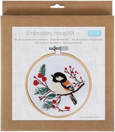 Trimits Embroidery Kit with Hoop Mini Bird 4 Trimits Embroidery Kit with Hoop: Mini: Bird