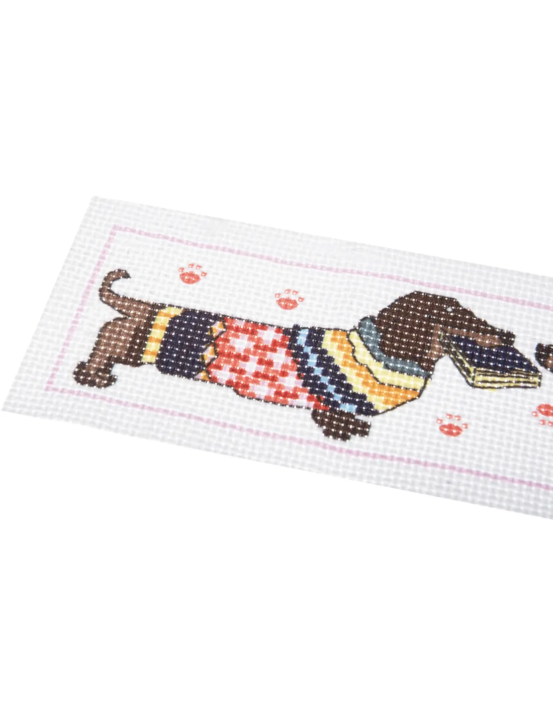Trimits Counted Cross Stitch Kit Dachshund in Jumper 7 trimits-kruissteekpakket-bladwijzer-teckel-in-trui (1)