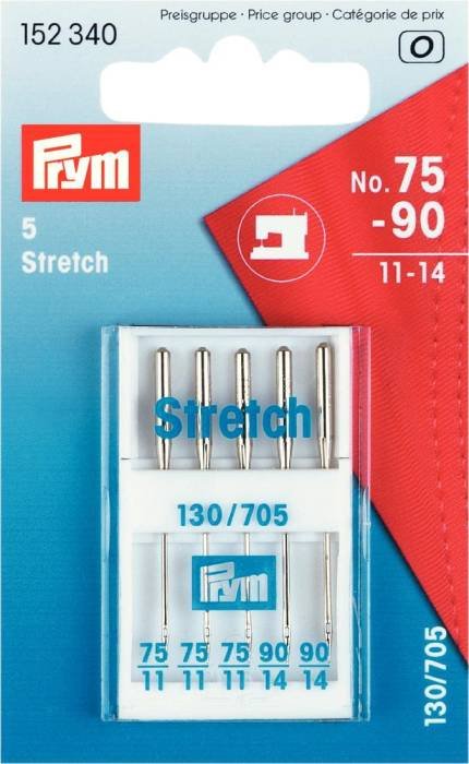 Prym Stretch Sewing Machine Needles 130/705 Size 75-90 – Assorted