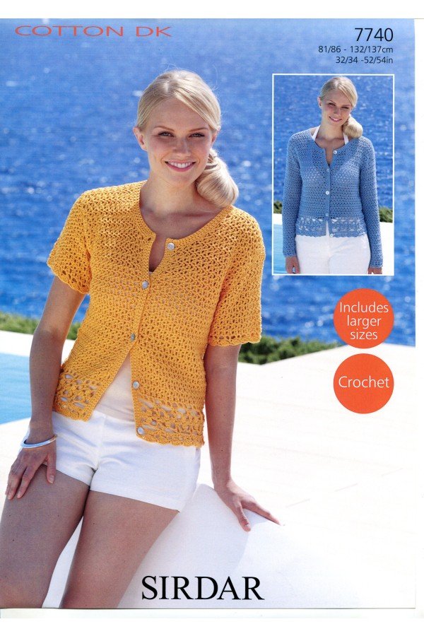 Sirdar Cardigans Crochet Pattern Leaflet 7740H