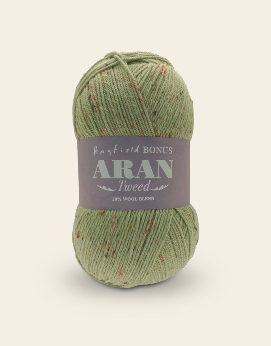 Hayfield Bonus Tweed With Wool Aran 400g – Pale Sage – 664