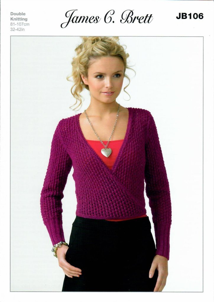 James C Brett Sweater Knitting Pattern Leaflet JB106H